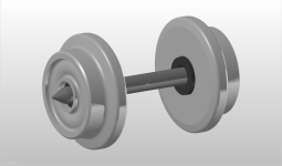 NPE NZ33266 - H0 Scheibenradsatz - Ø 10 mm - Niederq. (Spitzlager - beidseitig isoliert)